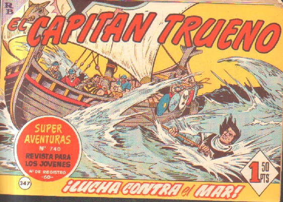 EL CAPITAN TRUENO. ¡LUCHA CONTRA EL MAR!  Nº 347