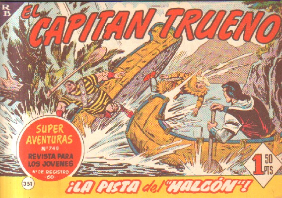 EL CAPITAN TRUENO. ¡LA PISTA DEL HALCON!  Nº 351