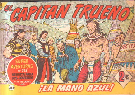 EL CAPITAN TRUENO. ¡LA MANO AZUL!  Nº 356