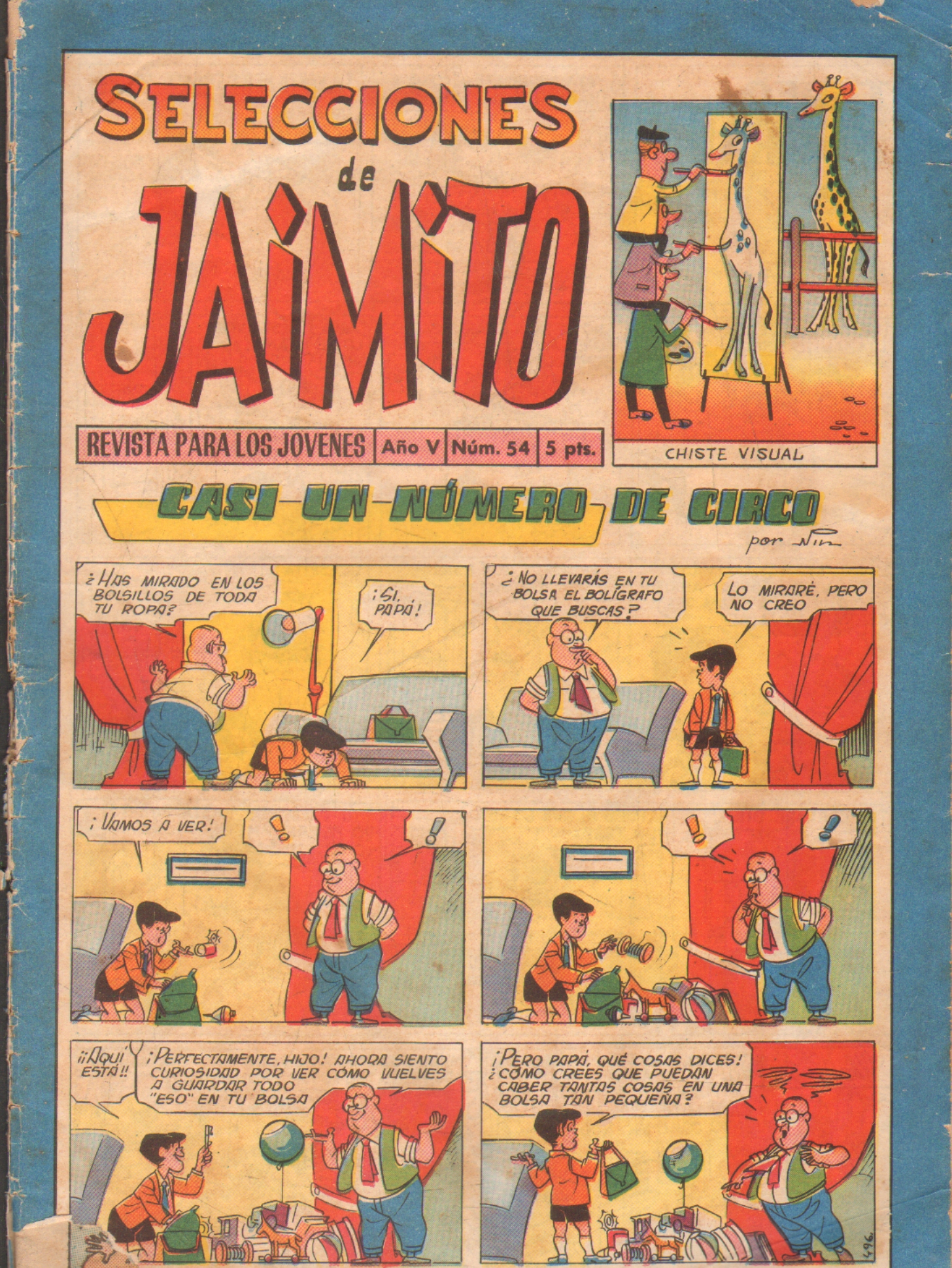 SELECCIONES DE JAIMITO. PUBLICACION JUVENIL. AÑO V. Nº54