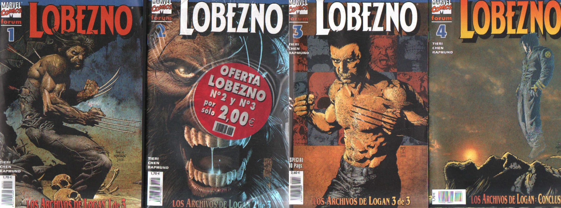 LOBEZNO. LOS ARCVHIVOS DE LOGAN (CUATRO TOMOS)
