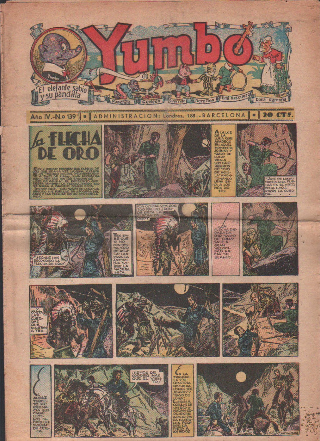 YUMBO. EL ELEFANTE Y SU PANDILLA. AÑO IV, NUM. 139