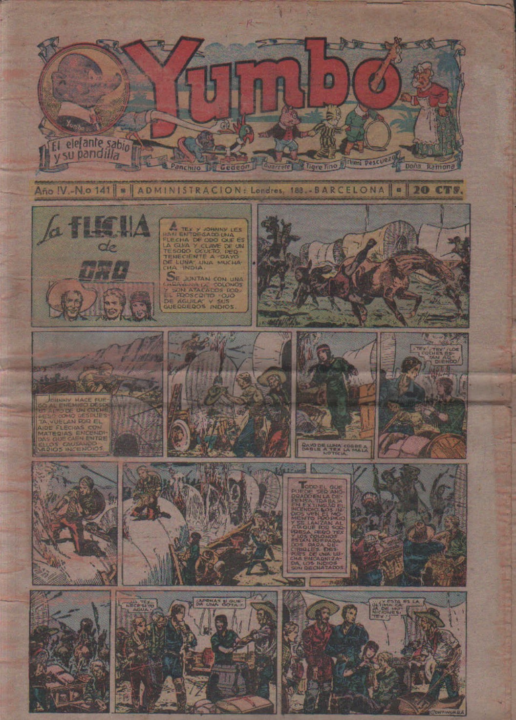 YUMBO. EL ELEFANTE Y SU PANDILLA. AÑO IV, NUM. 141