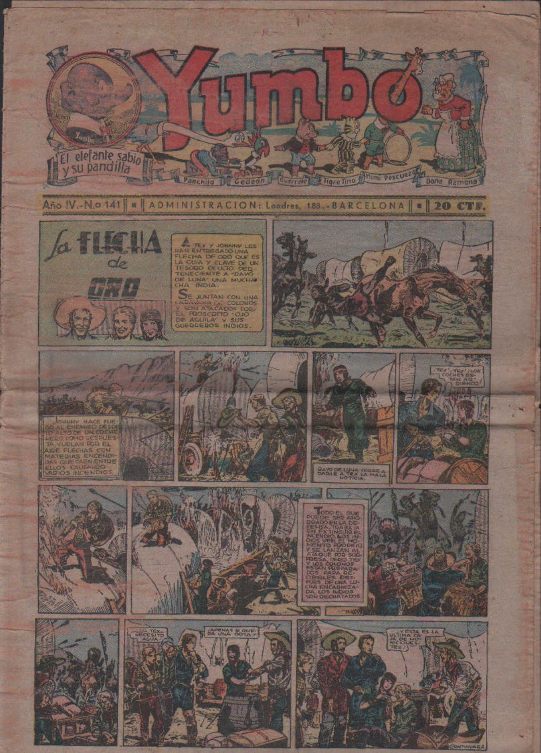 YUMBO. EL ELEFANTE Y SU PANDILLA. AÑO IV, NUM. 140