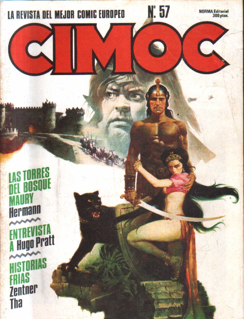 LA  REVISTA DEL  MEJOR COMIC EUROPEO .CIMOC. Nº 57. LAS TORRES DEL BOSQUE MAURY.