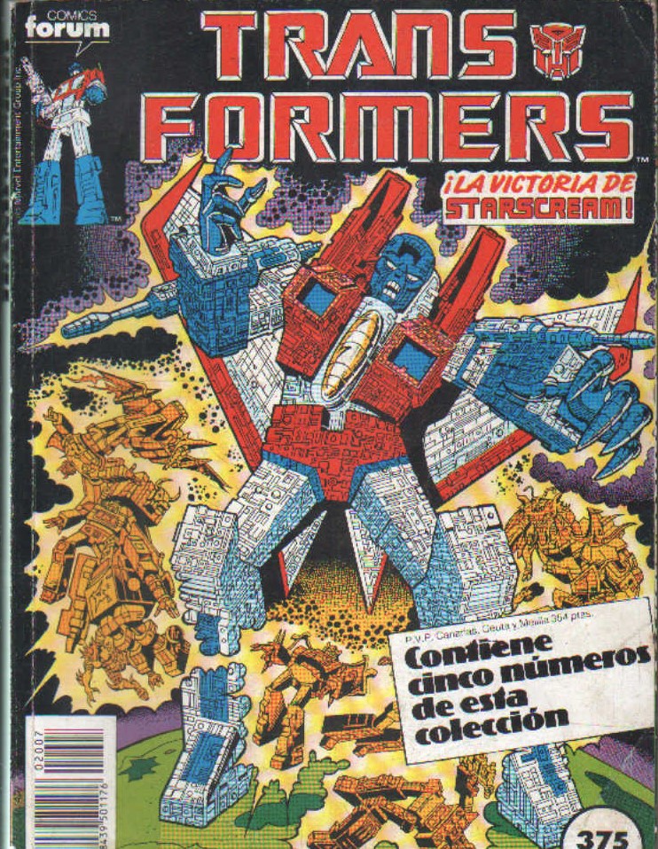 TRANSFORMERS ¡LA VICTORIA DE STARSCREAM! CONTIENE CINCO NUMEROS