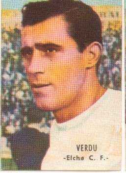 CROMOS JUGADORES DE FUTBOL  AÑO 1966-67 VERDU-ELCHE C.F
