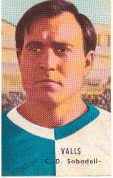 CROMOS JUGADORES DE FUTBOL  AÑO 1966-67 VALLS-C.D. SABADELL