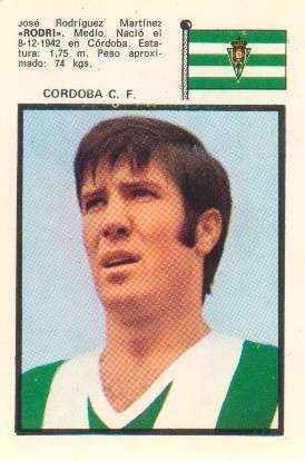 CROMOS JUGADORES DE FUTBOL  AÑO 71 RODRI-CORDOBA C.F.