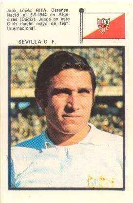 CROMOS JUGADORES DE FUTBOL  AÑO 71 HITA-SEVILLA C.F.