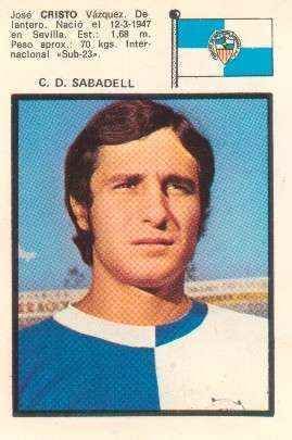 CROMOS JUGADORES DE FUTBOL  AÑO 71 CRISTO-C.D. SABADELL