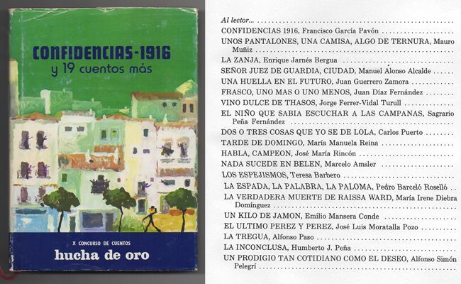 CONFIDENCIAS 1916Y 19 CUENTOS MAS. X CONCURSO DE CUENTOS HUCHA DE ORO.