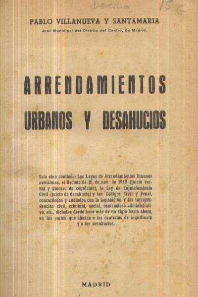 ARRENDAMIENTOS URBANOS Y DESAHUCIOS
