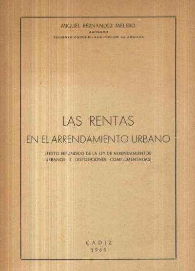LAS RENTAS EN EL ARRENDAMIENTO URBANO