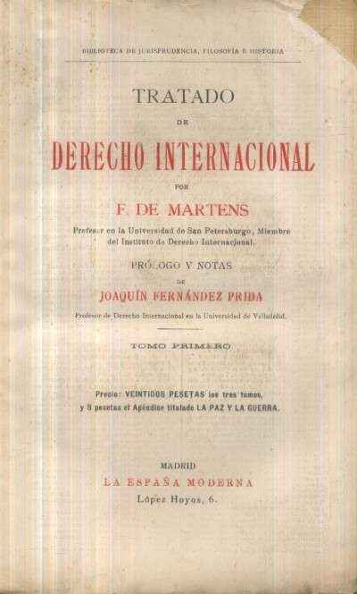 TRATADO DE DERECHO INTERNACIONAL. 3 TOMOS