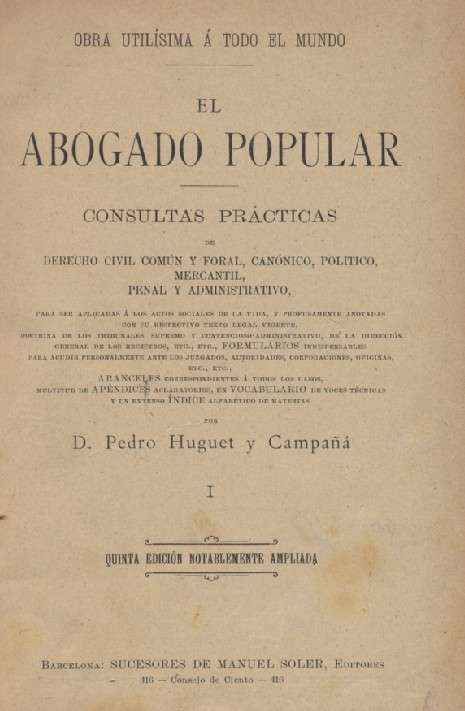 EL ABOGADO POPULAR CONSULTAS PRACTICAS OBRA EN 6 TOMOS