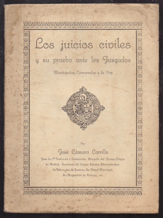 LOS JUICIOS CIVILES Y SU PRUEBA ANTE LOS JUZGADOS MUNICIPALES, COMARCALES Y DE PAZ.