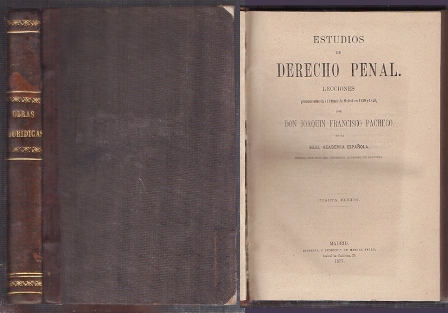 ESTUDIOS DE DERECHO PENAL. LECCIONES PRONUNCIADAS EN EL ATENEO DE MADRID EN 1839 Y 1840 TOMO II.