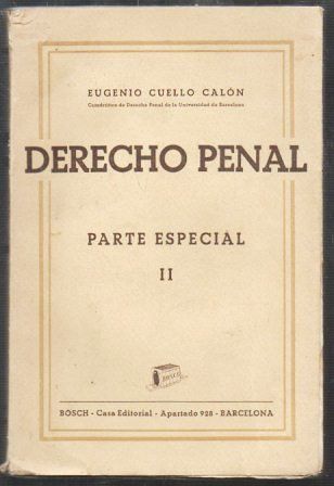 DERECHO PENAL. PARTE ESPECIAL TOMO II