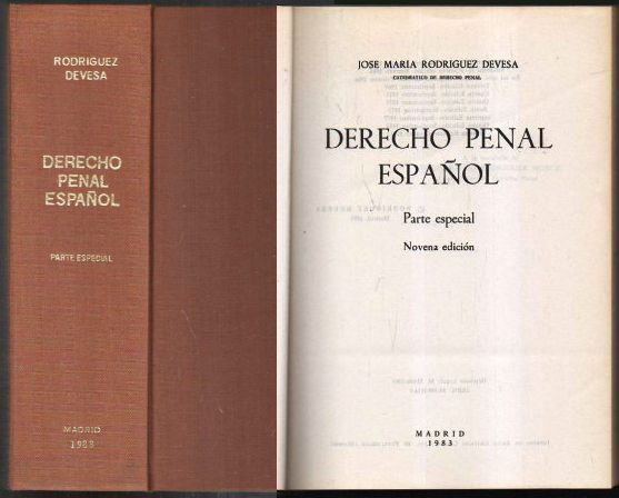 DERECHO PENAL ESPAÑOL PARTE ESPECIAL