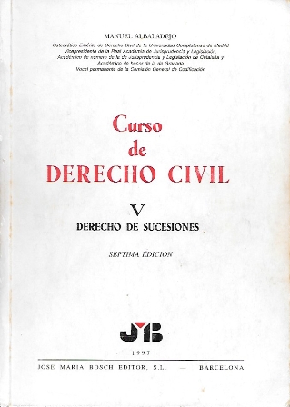 CURSO DE DERECHO V DERECHO DE SUCESIONES