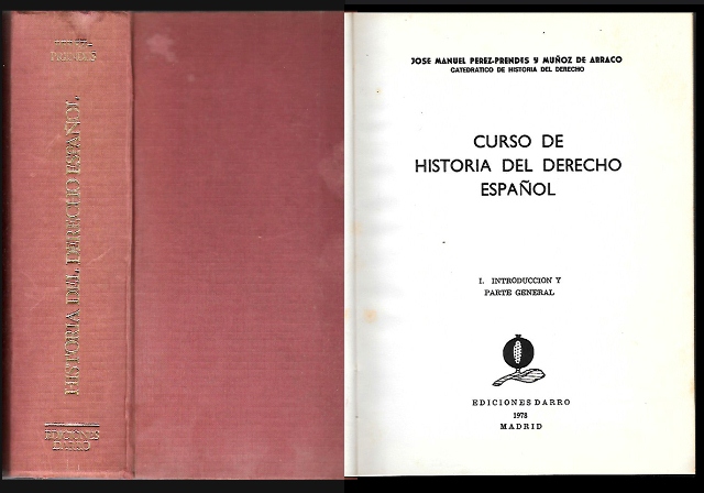 CURSO DE HISTORIA DEL DERECHO ESPAÑOL