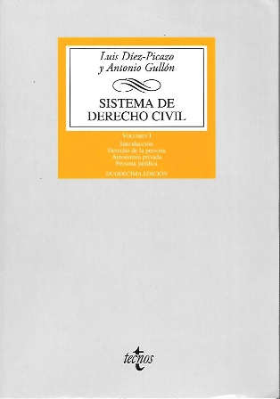 SISTEMA DE DERECHO CIVIL VOLUMEN I