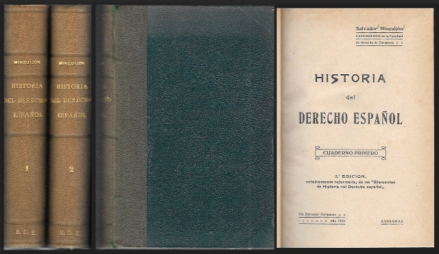 HISTORIA DEL DERECHO ESPAÑOL - 2 TOMOS