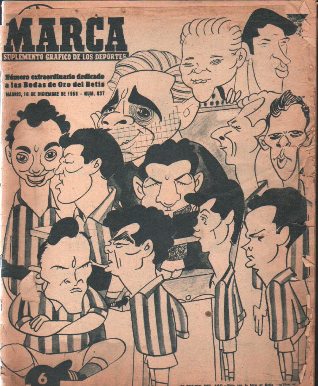 MARCA. SUPLEMENTO GRAFICO DE LOS DEPORTES. 16 DE DICIEMBRE DE 1958, NUM. 637