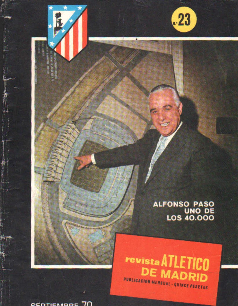 REVISTA ATLETICO DE MADRID NUMERO 23, SEPTIEMBRE 70