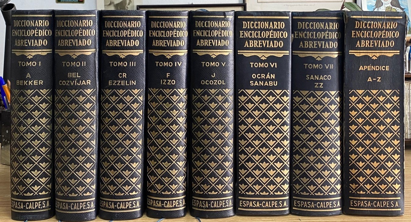 DICCIONARIO ENCICLOPEDICO ABREVIADO. 7 TOMOS + 1 APENDICE