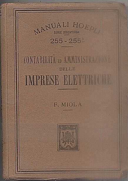 CONTABILITA ED AMMINISTRAZIONE DELLE IMPRESE ELETTRICHE.