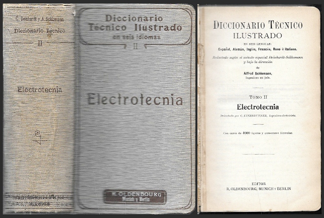 DICCIONARIO TECNICO ILUSTRADO EN 6 LENGUAS - TOMO II ELECTROTECNIA