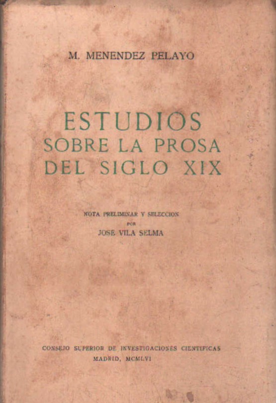 ESTUDIOS SOBRE LA PROSA DEL SIGLO XIX