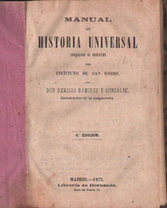 MANUAL DE HISTORIA UNIVERSAL ARREGLADO AL PROGRAMA DEL INSTITUTO SAN ISIDRO