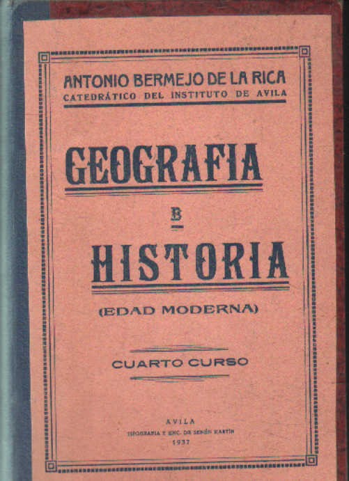 GEOGRAFIA E HISTORIA (EDAD MODERNA). CUARTO CURSO