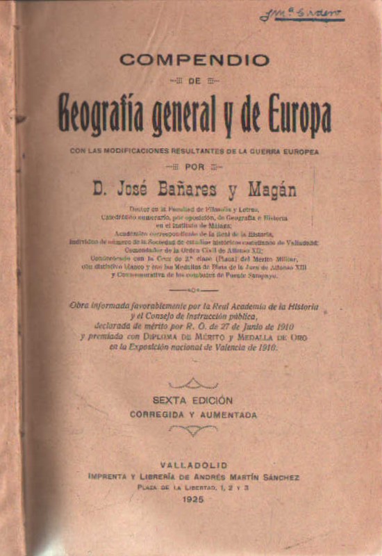 COMPEDIO DE GEOGRAFIA GENERAL Y DE EUROPA