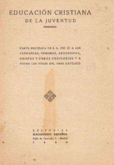 EDUCACION CRISTIANA DE LA JUVENTUD