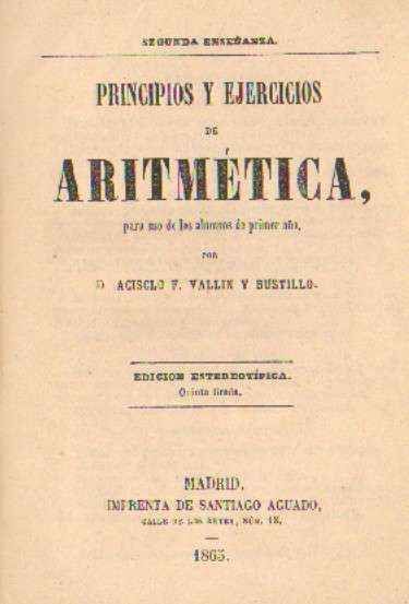 PRINCIPIOS Y EJERCICIOS DE ARITMETICA
