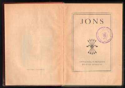 JONS (ANTOLOGIA Y PROLOGO DE JUAN APARICIO)