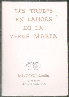 LES TROBES EN LAHORS DE LA VERGE MARIA