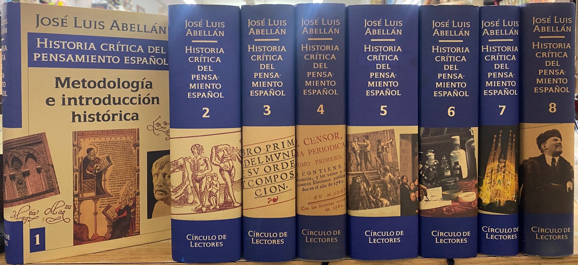 HISTORIA CRÍTICA DEL PENSAMIENTO ESPAÑOL (8 TOMOS)