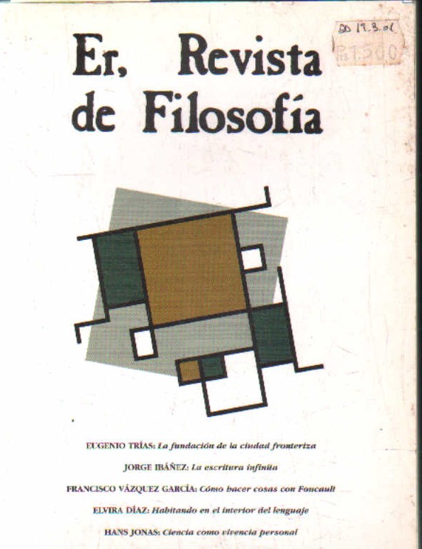 ER, REVISTA DE FILOSOFIA. Nº. 28