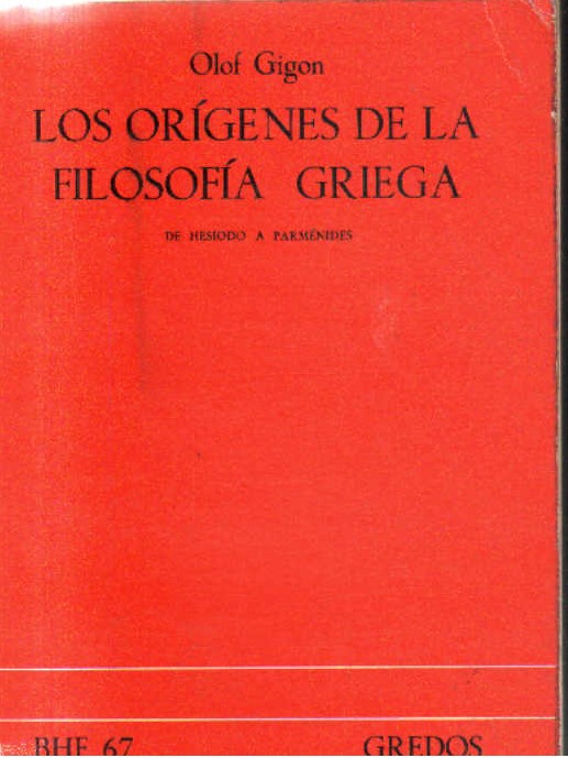 LOS ORIGENES DE LA FILOSOFIA GRIEGA