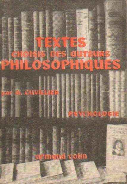 TEXTES CHOISIS DES AUTEURS PHILOSOPHIQUES