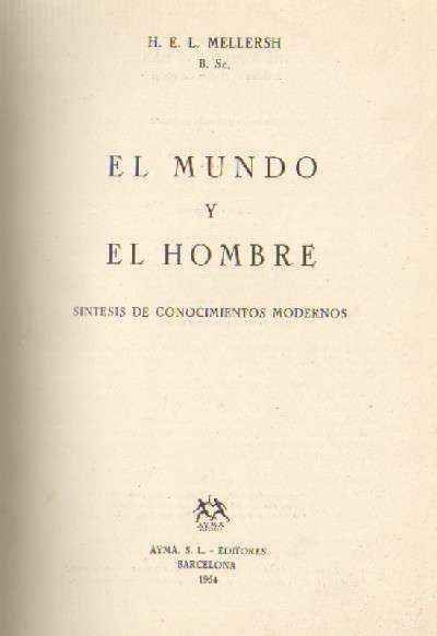 EL MUNDO Y EL HOMBRE