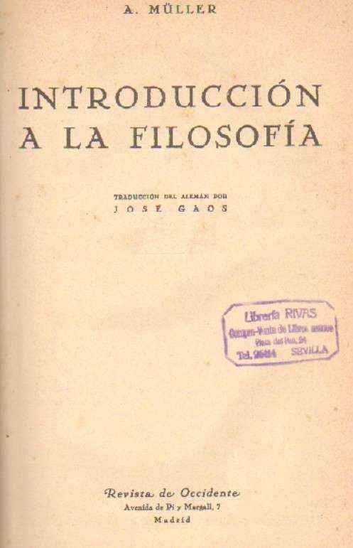 INTRODUCCIÓN A LA FILOSOFIA