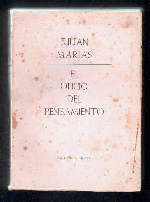 EL OFICIO DEL PENSAMIENTO.