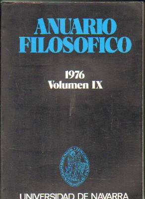 ANUARIO FILOSOFICO 1976. VOLUMEN IX.