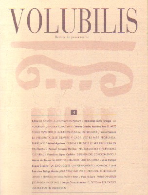 VOLUBILIS. REVISTA DE PENSAMIENTO, Nº3